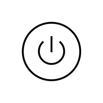 Power icon vector. Power Switch sign and symbol. Electric power Illustrazione stock