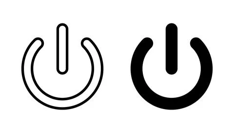Power icon vector. Power Switch sign and symbol. Electric power Illustrazione stock