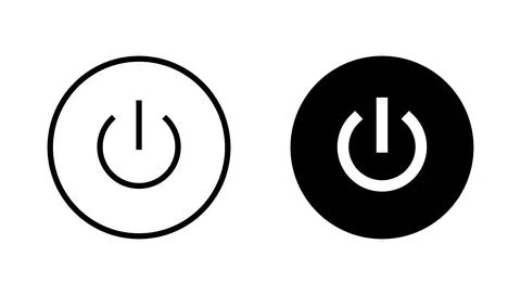 Power icon vector. Power Switch sign and symbol. Electric power Illustrazione stock