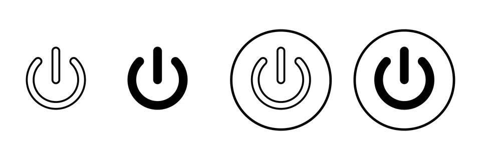 Power icon vector. Power Switch sign and symbol. Electric power Illustrazione stock