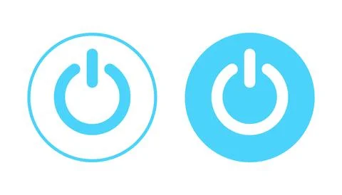 Power icon vector. Power Switch sign and symbol. Electric power Illustrazione stock