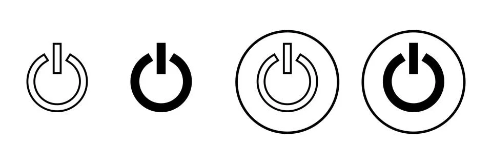 Power icon vector. Power Switch sign and symbol. Electric power Stockillustratie