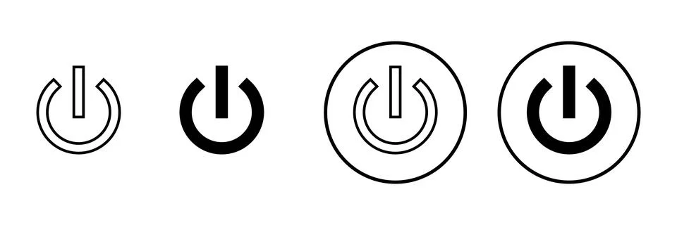Power icon vector. Power Switch sign and symbol. Electric power Stock Illustration