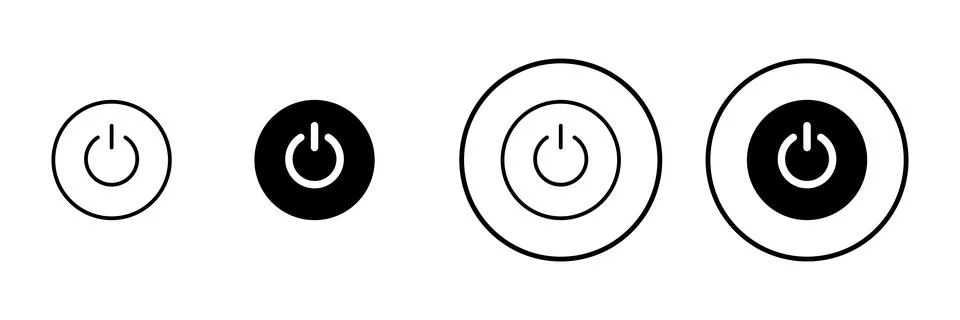 Power icon vector. Power Switch sign and symbol. Electric power Stock Illustration