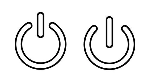 Power icon vector. Power Switch sign and symbol. Electric power Illustrazione stock