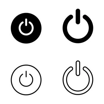 Power icon vector. Power Switch sign and symbol. Electric power Illustrazione stock