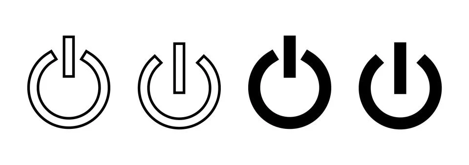 Power icon vector. Power Switch sign and symbol. Electric power Stock Illustration