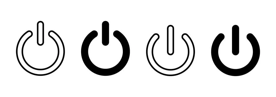 Power icon vector. Power Switch sign and symbol. Electric power Illustrazione stock
