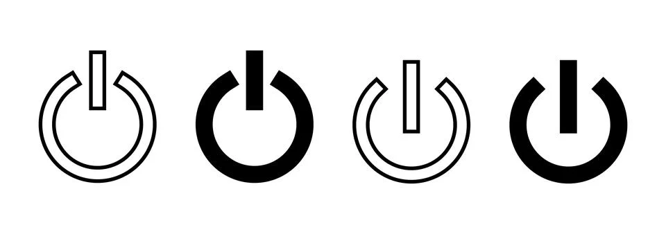Power icon vector. Power Switch sign and symbol. Electric power Stock Illustration