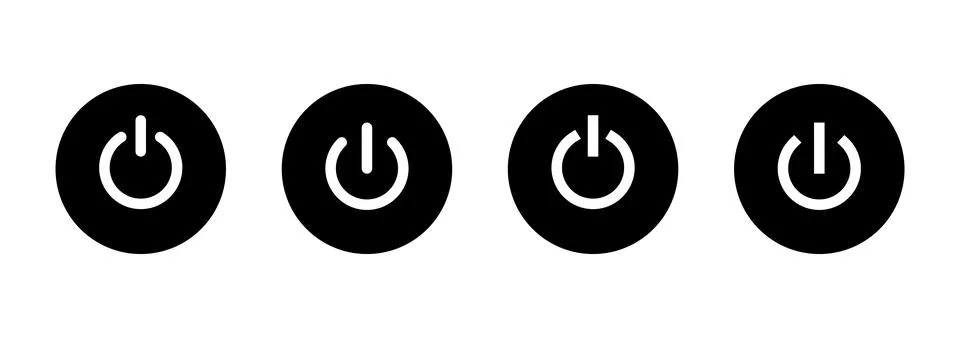 Power icon vector. Power Switch sign and symbol. Electric power Illustrazione stock