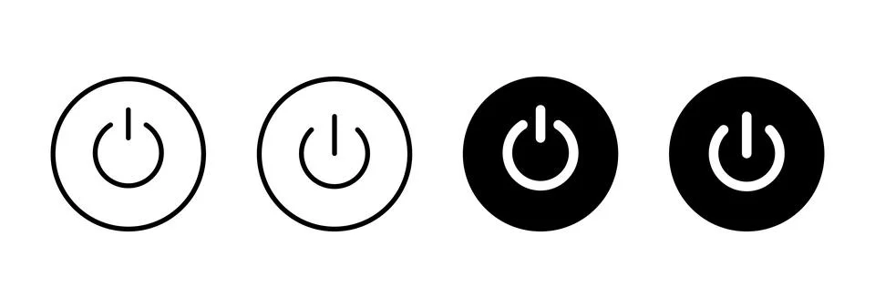 Power icon vector. Power Switch sign and symbol. Electric power Illustrazione stock