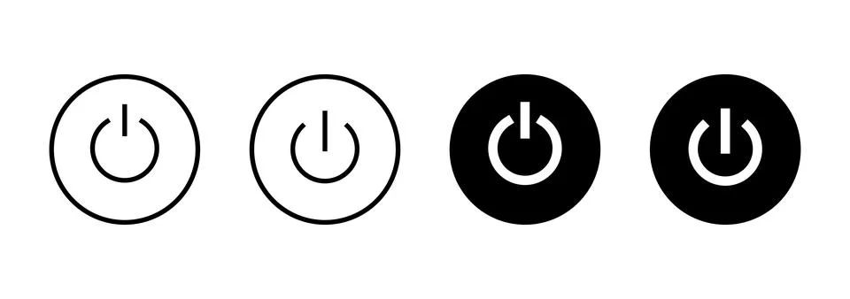 Power icon vector. Power Switch sign and symbol. Electric power Stock Illustration