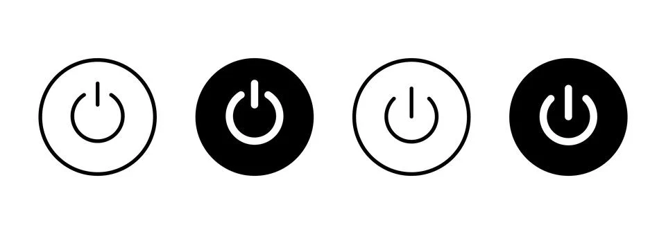 Power icon vector. Power Switch sign and symbol. Electric power Illustrazione stock