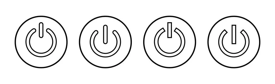 Power icon vector. Power Switch sign and symbol. Electric power Stock Illustration