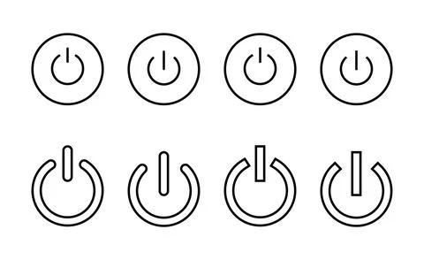 Power icon vector. Power Switch sign and symbol. Electric power Illustrazione stock