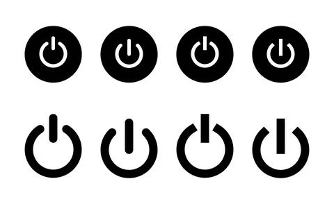 Power icon vector. Power Switch sign and symbol. Electric power Illustrazione stock