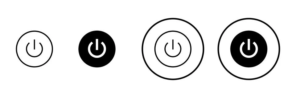 Power icon vector. Power Switch sign and symbol. Electric power Stock Illustration