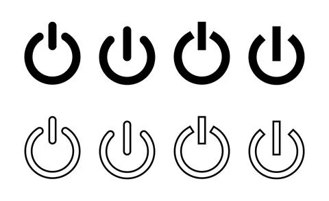 Power icon vector. Power Switch sign and symbol. Electric power Stock Illustration