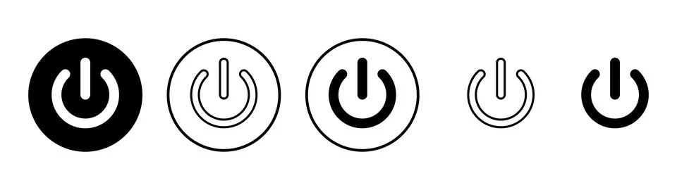 Power icon vector. Power Switch sign and symbol. Electric power Illustrazione stock