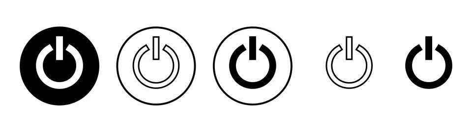 Power icon vector. Power Switch sign and symbol. Electric power Stock Illustration