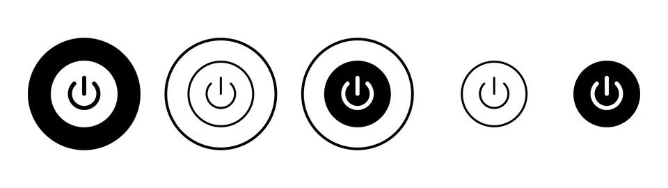 Power icon vector. Power Switch sign and symbol. Electric power Stock Illustration