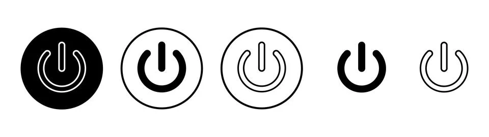 Power icon vector. Power Switch sign and symbol. Electric power Stock Illustration