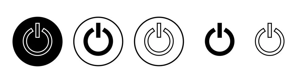 Power icon vector. Power Switch sign and symbol. Electric power Illustrazione stock
