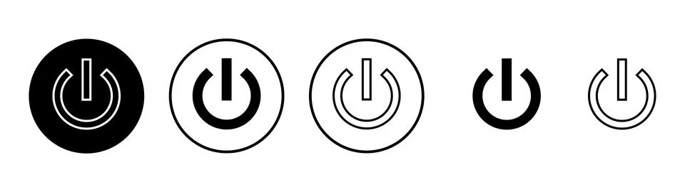 Power icon vector. Power Switch sign and symbol. Electric power Stock Illustration
