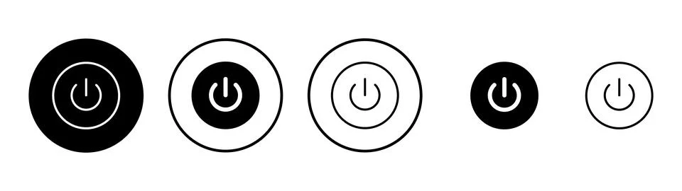 Power icon vector. Power Switch sign and symbol. Electric power Stock Illustration