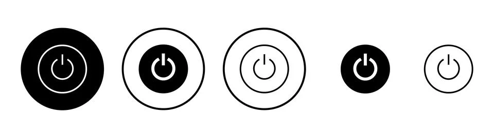 Power icon vector. Power Switch sign and symbol. Electric power 스톡 일러스트