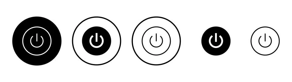 Power icon vector. Power Switch sign and symbol. Electric power Stock Illustration