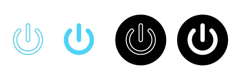 Power icon vector. Power Switch sign and symbol. Electric power Illustrazione stock