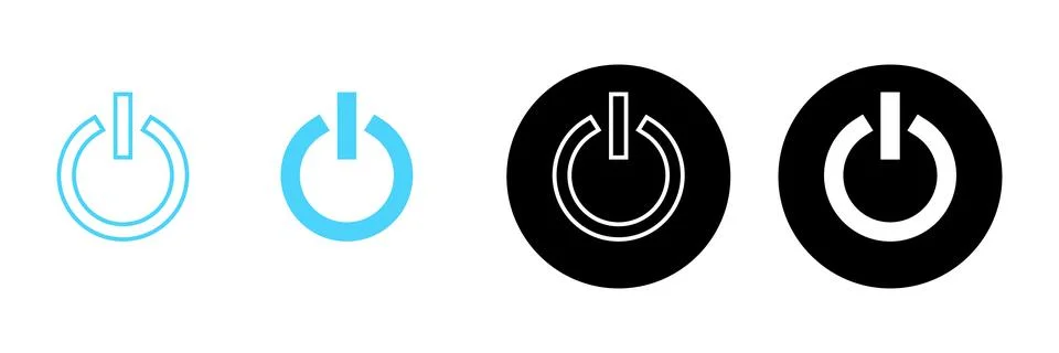 Power icon vector. Power Switch sign and symbol. Electric power Illustrazione stock