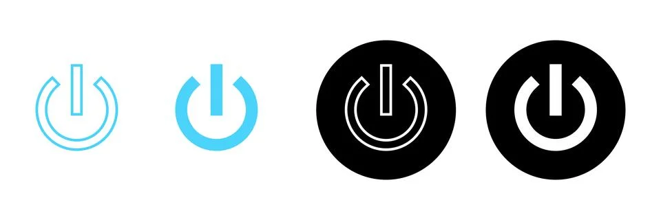 Power icon vector. Power Switch sign and symbol. Electric power Stock Illustration