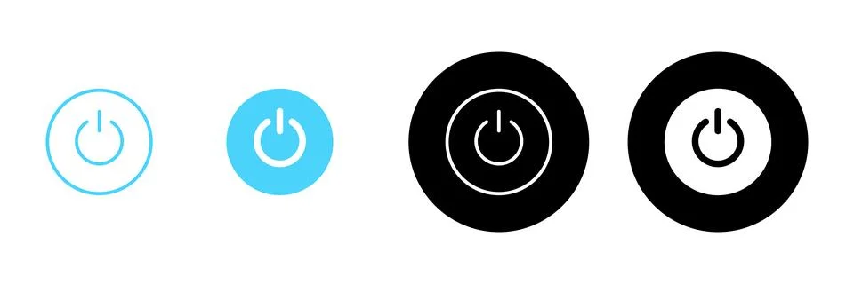 Power icon vector. Power Switch sign and symbol. Electric power Stock Illustration