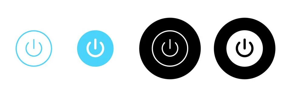 Power icon vector. Power Switch sign and symbol. Electric power Stock Illustration
