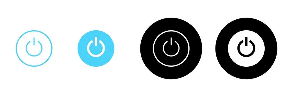 Power icon vector. Power Switch sign and symbol. Electric power Stock Illustration