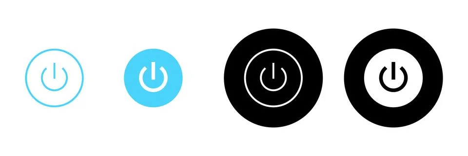Power icon vector. Power Switch sign and symbol. Electric power Stock Illustration