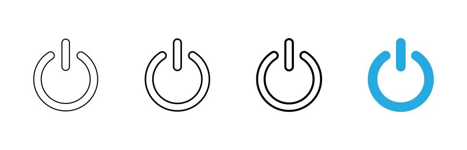 Power icon vector. Power Switch sign and symbol. Electric power Stock Illustration