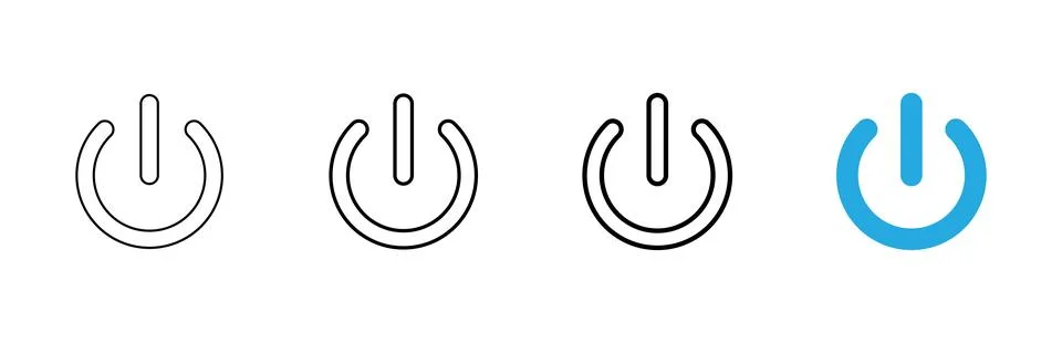 Power icon vector. Power Switch sign and symbol. Electric power Stock Illustration