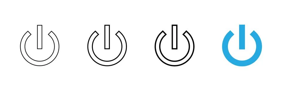 Power icon vector. Power Switch sign and symbol. Electric power Stock Illustration