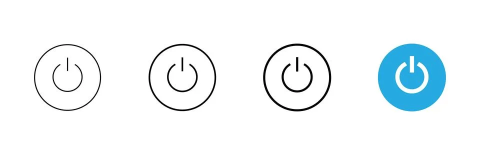 Power icon vector. Power Switch sign and symbol. Electric power Stock Illustration