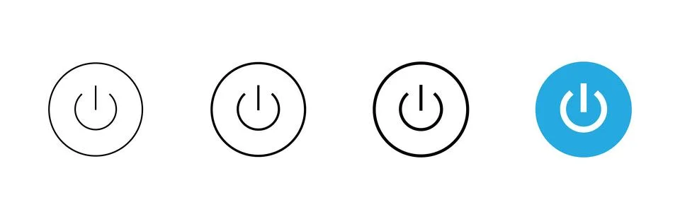 Power icon vector. Power Switch sign and symbol. Electric power Stock Illustration
