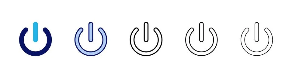 Power icon vector. Power Switch sign and symbol. Electric power Stock Illustration