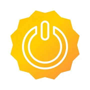 Power icon.power illustration. Flat vector icon. can use for, icon design ele Ilustración de archivo
