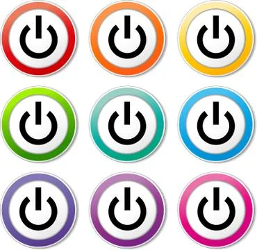 Power icons Stock Illustration