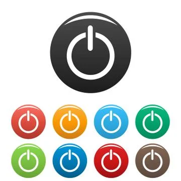 Power icons set vector Illustrazione stock