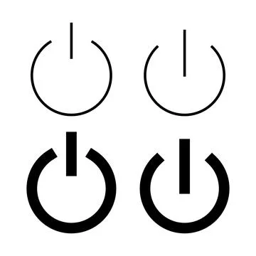 Power icons vector. Power Switch sign and symbol. Electric power Stock Illustration