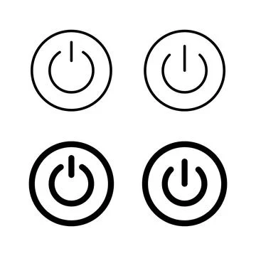 Power icons vector. Power Switch sign and symbol. Electric power Stock Illustration