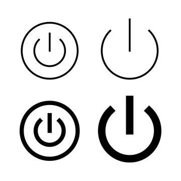 Power icons vector. Power Switch sign and symbol. Electric power Stock Illustration